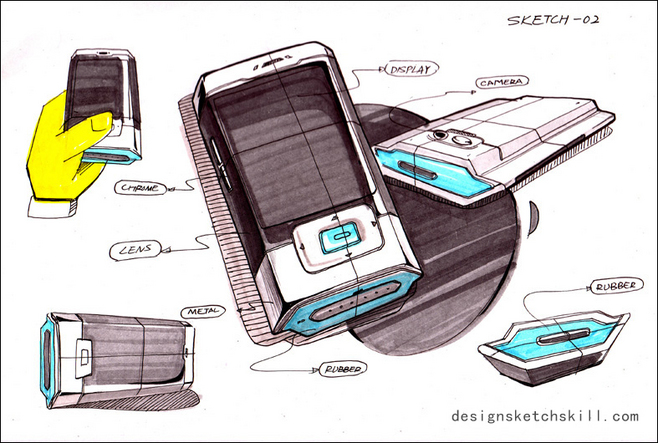 从概念到现实 手机设计手绘效果图的创作与探索